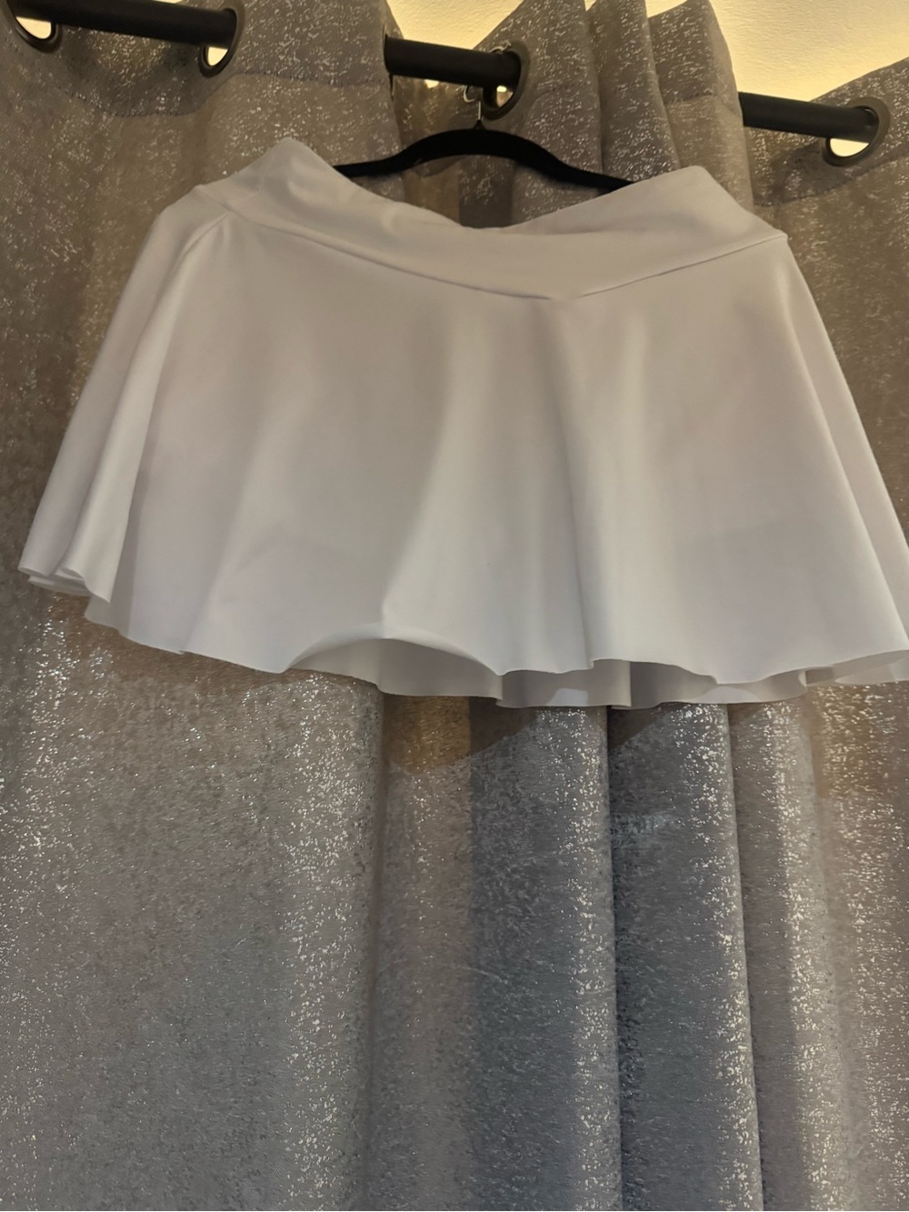 SHEIN White Circle Skater Mini Skirt